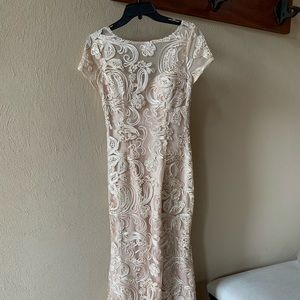 J.S. Collections Soutache Illusion Neckline Long